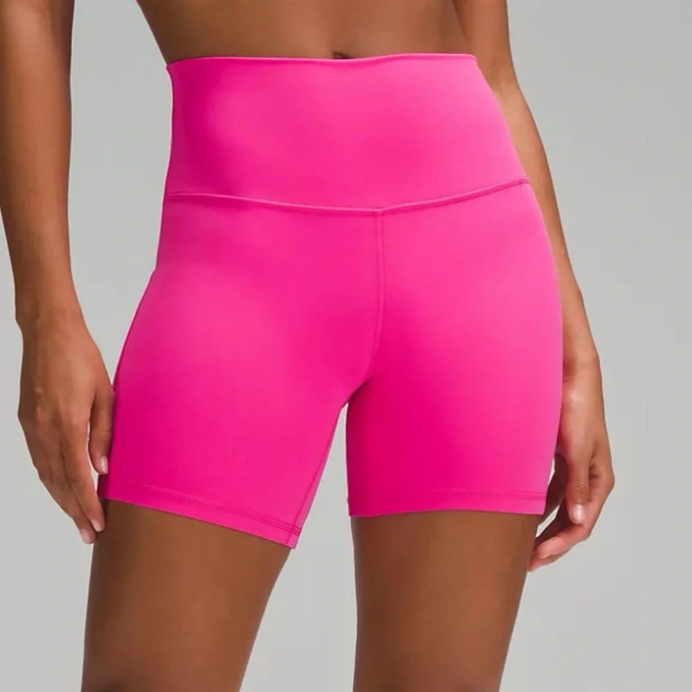 Lululemon Align Short High Rise Bike Shorts Sonic Pink 12 Nwt - Picture 1 of 9